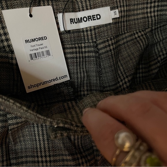 Rumored Ford Trouser Heritage Plaid sze 6 Y2K Loose Fit Classic NWT - Picture 2 of 16